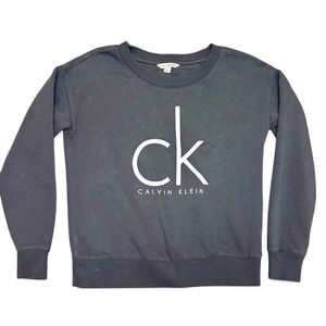 Calvin Klein CK Crewneck Sweatshirt Charcoal Gray Size Small